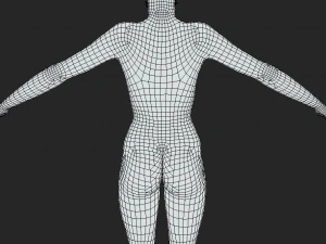 Unleash Your Creative Vision Female Body Base Mesh A-Pose 3D Model