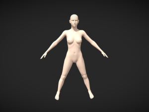 Embrace Artistic Freedom Female Body Base Mesh A-Pose Modèle 3D