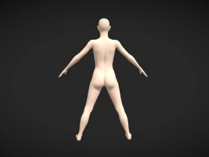 Embrace Artistic Freedom Female Body Base Mesh A-Pose 3D Model