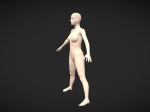 Embrace Artistic Freedom Female Body Base Mesh A-Pose 3D मॉडल