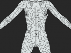 Embrace Artistic Freedom Female Body Base Mesh A-Pose 3D मॉडल