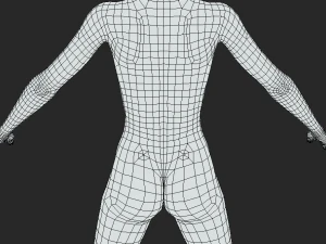 Embrace Artistic Freedom Female Body Base Mesh A-Pose 3D Model