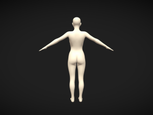 Unleash Your Imagination Female Body Base Mesh A-Pose Modelo 3D