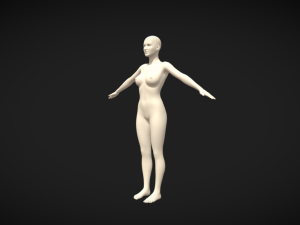 Unleash Your Imagination Female Body Base Mesh A-Pose Modelo 3D
