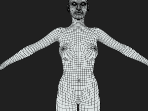 Unleash Your Imagination Female Body Base Mesh A-Pose Modelo 3D