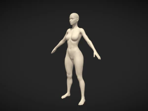 Elevate Your Creations Female Body Base Mesh A-Pose 3D Model
