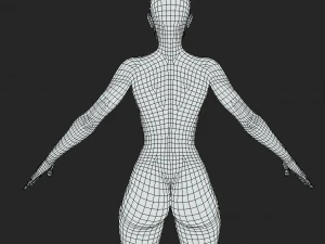 Elevate Your Creations Female Body Base Mesh A-Pose 3D Model