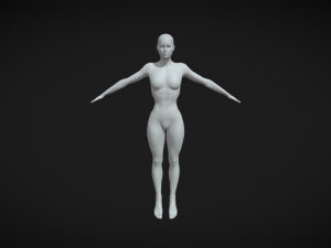 Embrace Creativity Female Body Base Mesh A-Pose 3D 모델