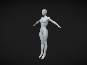 Embrace Creativity Female Body Base Mesh A-Pose 3Dモデル