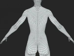 Elevate Your Digital Art Female Body Base Mesh A-Pose 3D Model