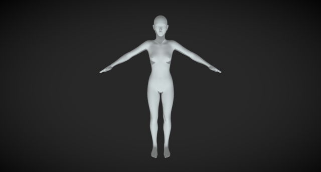 Embodying Elegance Female Body Base Mesh 3D-Modell .c4d .max .obj .3ds .fbx .stl .blend 