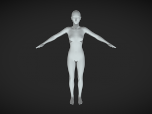 Embodying Elegance Female Body Base Mesh 3Dモデル
