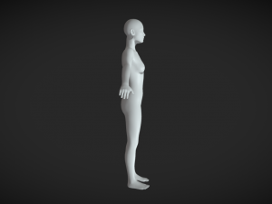 Embodying Elegance Female Body Base Mesh 3D-Modell