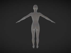 Embodying Elegance Female Body Base Mesh 3D-Modell