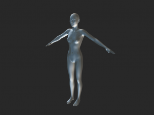 Embodying Elegance Female Body Base Mesh 3D-Modell
