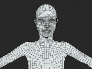 Embodying Elegance Female Body Base Mesh 3D-Modell