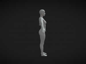 Sculpting Strength and Elegance Female Fit Body Base Mesh A-Pose Model 3D