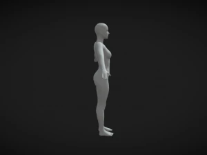 Sculpting Strength and Elegance Female Fit Body Base Mesh A-Pose 3D Model