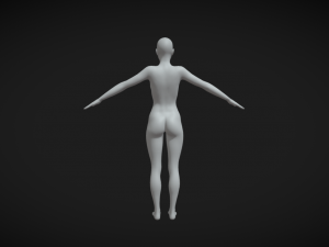 Sculpting Strength and Elegance Female Fit Body Base Mesh A-Pose Model 3D