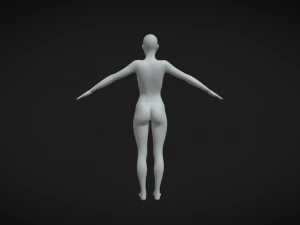 Sculpting Strength and Elegance Female Fit Body Base Mesh A-Pose 3D Model