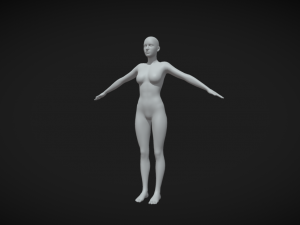 Sculpting Strength and Elegance Female Fit Body Base Mesh A-Pose Model 3D