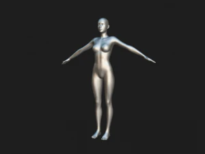 Sculpting Strength and Elegance Female Fit Body Base Mesh A-Pose 3D Model