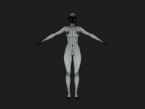 Sculpting Strength and Elegance Female Fit Body Base Mesh A-Pose Model 3D