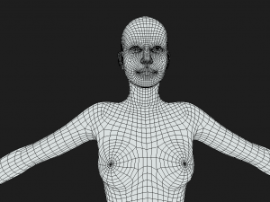 Sculpting Strength and Elegance Female Fit Body Base Mesh A-Pose Model 3D