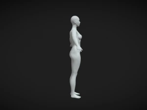 Verk&ouml;rpert St&auml;rke und Eleganz. Female Fit Body Base Mesh A-Pose 3D Modell