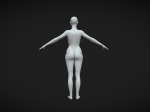 Embodying Strength and Elegance Female Fit Body Base Mesh A-Pose Modello 3D