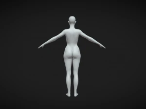 Verk&ouml;rpert St&auml;rke und Eleganz. Female Fit Body Base Mesh A-Pose 3D Modell