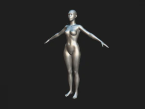 Verk&ouml;rpert St&auml;rke und Eleganz. Female Fit Body Base Mesh A-Pose 3D Modell