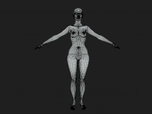 Verk&ouml;rpert St&auml;rke und Eleganz. Female Fit Body Base Mesh A-Pose 3D Modell