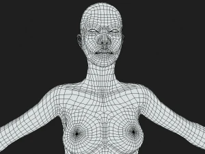 Verk&ouml;rpert St&auml;rke und Eleganz. Female Fit Body Base Mesh A-Pose 3D Modell