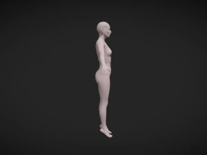 Embodying Realism Realistic Female Body Base Mesh 3D Model