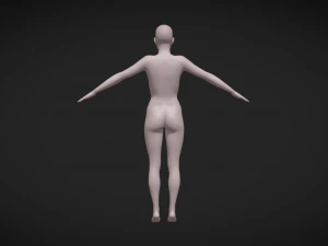 Embodying Realism Realistic Female Body Base Mesh 3D Model