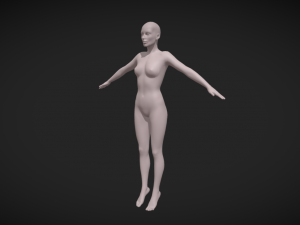 Embodying Realism Realistic Female Body Base Mesh 3D Model