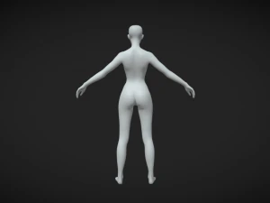 Craft Your Character Female Character Body Base Mesh 3D Model