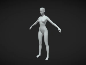 Craft Your Character Female Character Body Base Mesh 3D Model