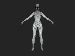 Craft Your Character Female Character Body Base Mesh 3D-Modell