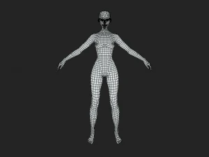 Craft Your Character Female Character Body Base Mesh 3D Model