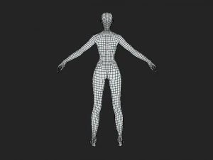 Craft Your Character Female Character Body Base Mesh 3D Model