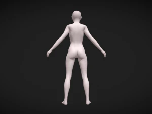 Unveiling Intricate Beauty Detailed Women Body Base Mesh 3D Model