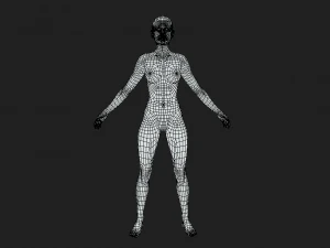 Unveiling Intricate Beauty Detailed Women Body Base Mesh 3D Model