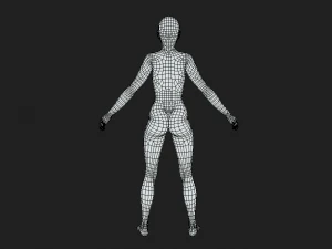 Unveiling Intricate Beauty Detailed Women Body Base Mesh 3D Model
