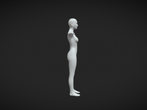 Foundation of Feminine Form Women Body Base Mesh in T-Pose Modèle 3D