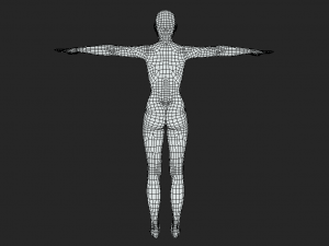 Foundation of Feminine Form Women Body Base Mesh in T-Pose Modèle 3D