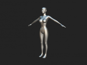 Sleek and Stylish Slim Women Body Base Mesh in A-Pose 3D-Modell