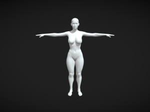 Exquisite Precision High Detailed Women Fit Body Base Mesh in T-Pose 3D Model