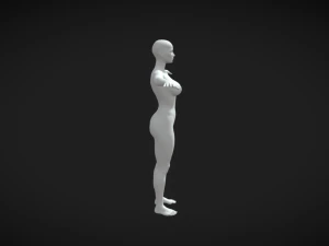 Exquisite Precision High Detailed Women Fit Body Base Mesh in T-Pose 3D Model